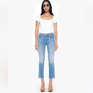 Mother The Insider Crop Step Fray size 31